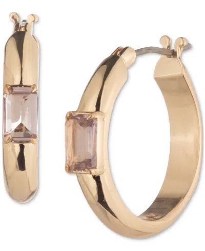 Ralph Lauren Small Baguette Stone Hoop Earrings, 0.8"