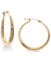 Ralph Lauren Small Graduated Hoop Earrings 1-1/8" In Gold