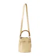 Ralph Lauren Small Leather Rl 888 Bucket Bag In Beige