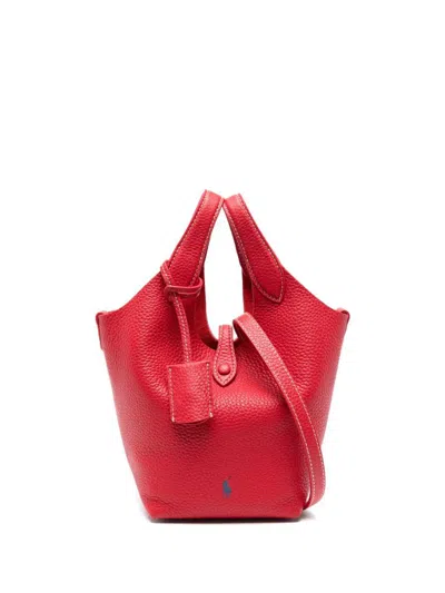 Ralph Lauren Small Polo Play Tote Bag In Red