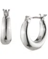Ralph Lauren Small Sculpted Hoop Earrings, 0.5" In Silver