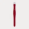 Polo Ralph Lauren Small Stirrup Calfskin Watch Strap In Red