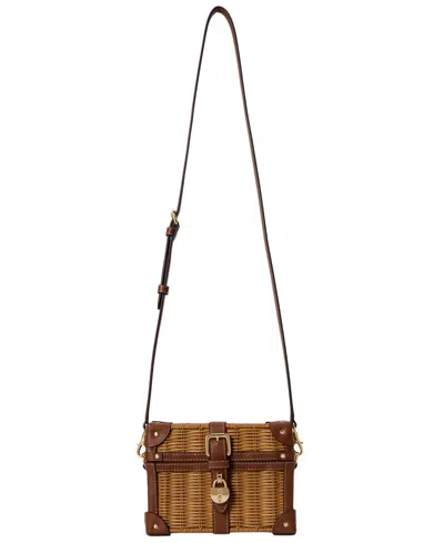 Ralph Lauren Small Tanner Luggage Crossbody Bag In Brown