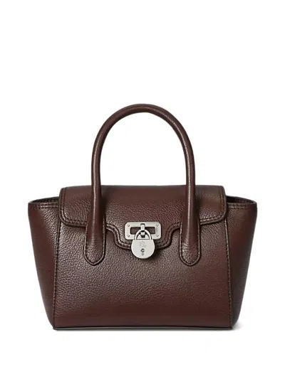 Ralph Lauren Small Tanner Satchel Bag In Brown