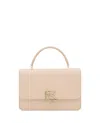 Polo Ralph Lauren Small Top Handle Crossbody Leather Bag In Neutrals