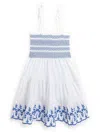 Polo Ralph Lauren Toddler And Little Girls Smocked Eyelet Cotton Jersey Dress In White