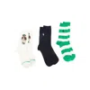 Ralph Lauren Green  White Socks In Multi