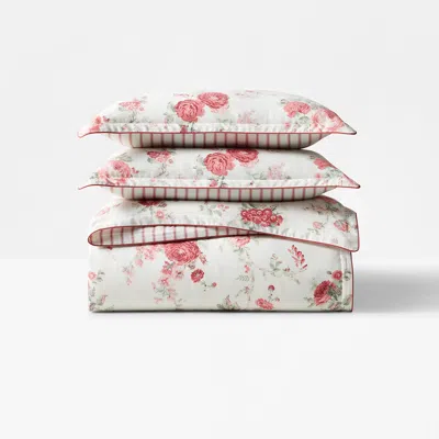 Ralph Lauren Sofia Comforter Set In True Red Multi In Blue
