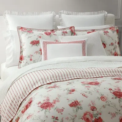 Ralph Lauren Sofia Comforter Set In Red;ivory