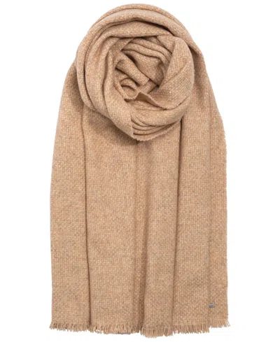 Ralph Lauren Soft Basket Weave Scarf In Brown