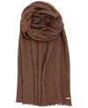 Ralph Lauren Soft Basket Weave Scarf In Brown