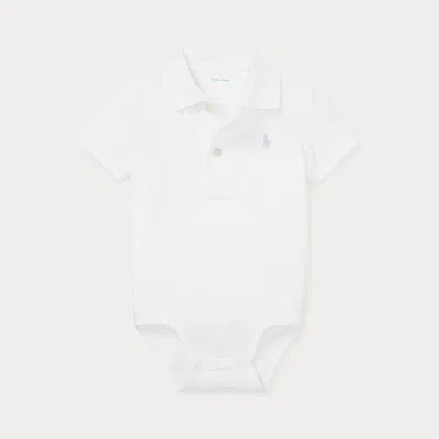 Polo Ralph Lauren Babies' Soft Cotton Polo Bodysuit In White
