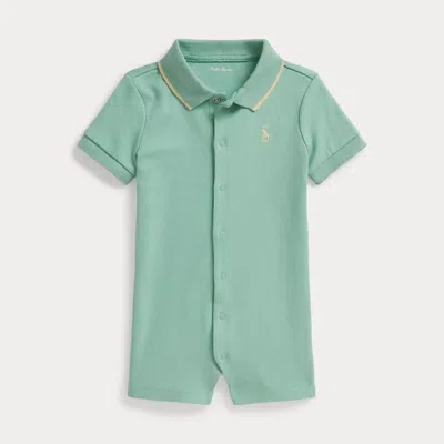 Ralph Lauren Baby Boys Polo Romper In Green
