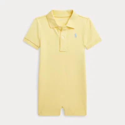Ralph Lauren Kids' Soft Cotton Polo Shortall In Yellow