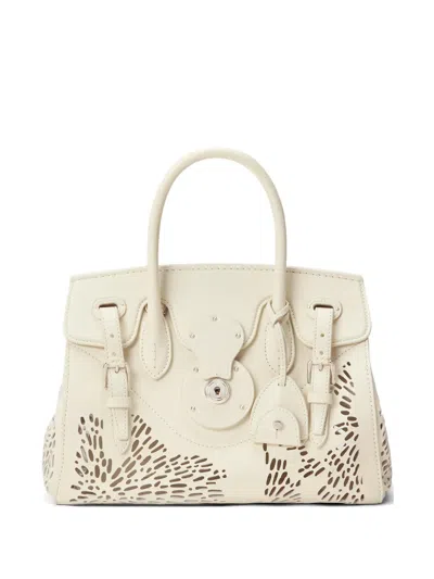 Ralph Lauren Soft Ricky 27 Laser-cut Tote Bag In Purple