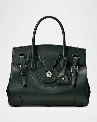 Ralph Lauren Soft Ricky 27 Leather Top-handle Bag In Green