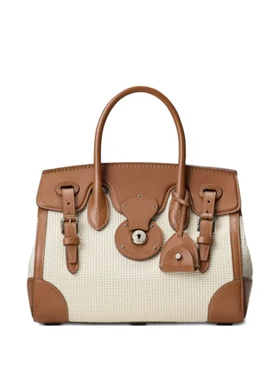Ralph Lauren Soft Ricky 27 Woven Tote Bag In Neutral