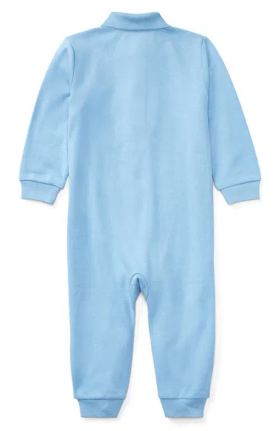 Ralph Lauren Babies'  Solid Cotton Interlock Polo Romper