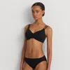 Ralph Lauren Solid Hipster Bikini Bottom In Black In Black