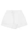 Ralph Lauren Solidposhort-shorts-flat Front In White