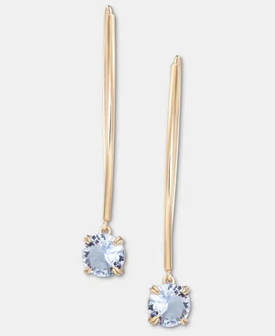 Ralph Lauren Solitaire Stone Threader Earrings In Gold