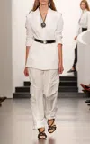 Ralph Lauren Sonya Cotton-blend Cargo Pants In White