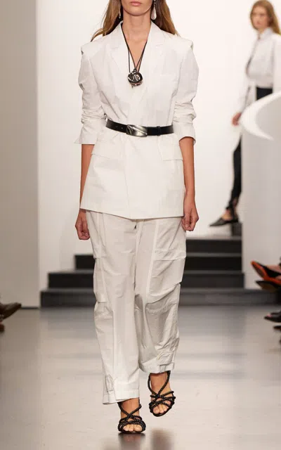 Ralph Lauren Sonya Cotton-blend Cargo Pants In White