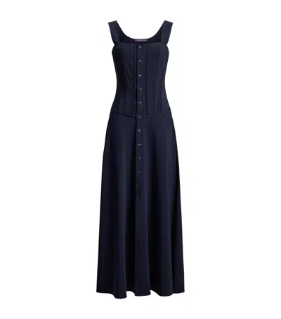 Ralph Lauren Sophee A-line Midi Dress In Blue