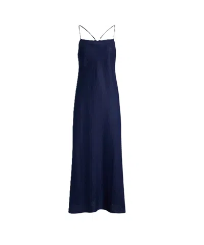 Ralph Lauren Spaghetti Strap Dress In Black