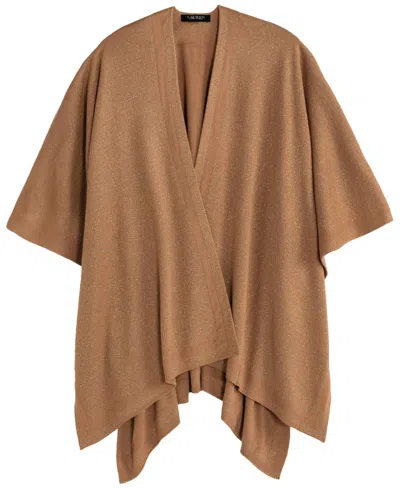 Ralph Lauren Sparkle Jet Setter Wrap In Camel,gold