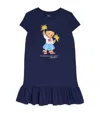 Polo Ralph Lauren Polo Bear Cotton Jersey Dress In Navy