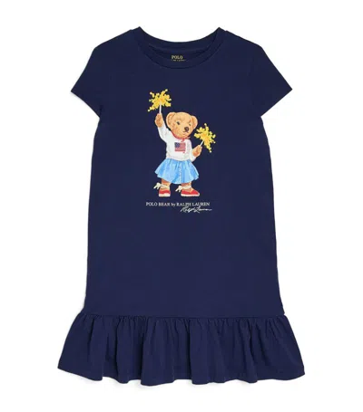 Polo Ralph Lauren Kids' Polo Bear Cotton Jersey Dress In Spring Nvy