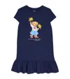 Polo Ralph Lauren Polo Bear Cotton Jersey Dress In Navy