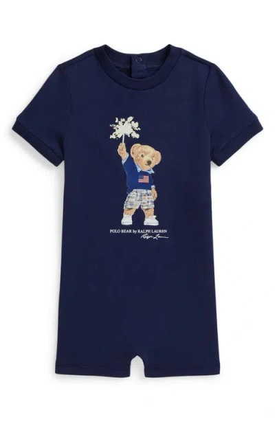 Ralph Lauren Babies'  Sparkler Bear Cotton Graphic Romper