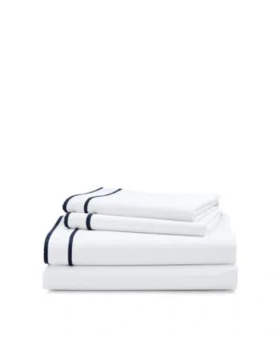 Ralph Lauren Spencer 300 Thread Count Sateen Border Sheet Sets In White