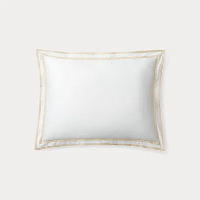 Ralph Lauren Spencer Border Throw Pillow In Flax