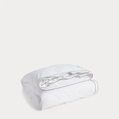 Ralph Lauren Spencer Sateen Border Duvet Cover In Metallic