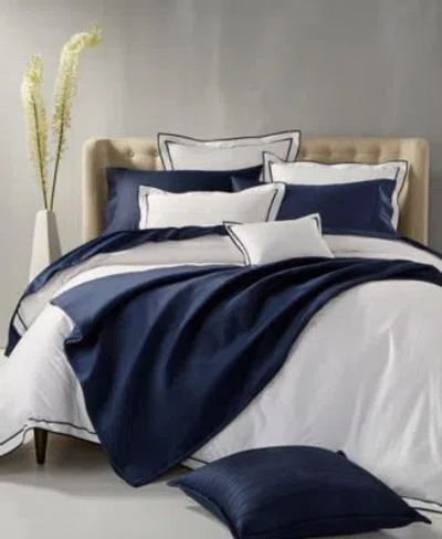 Ralph Lauren Spencer Sateen Border Duvet Covers In Blue Cornflower