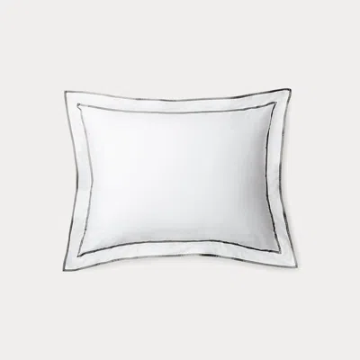 Polo Ralph Lauren Spencer Sateen Border Sham In Stone Grey