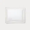 Polo Ralph Lauren Spencer Sateen Border Sham In White And Flax