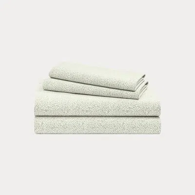 Ralph Lauren Spencer Sateen Leaf Sheet Set In Sage In Green