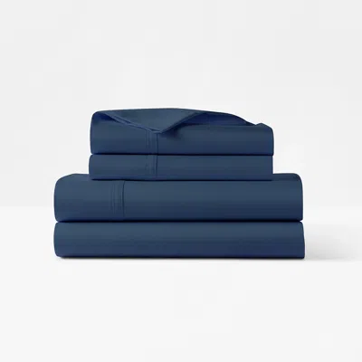 Ralph Lauren Spencer Sateen Sheet Set In Navy In Blue