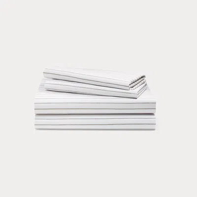 Ralph Lauren Spencer Sateen Stripe Sheet Set In Grey In Gray