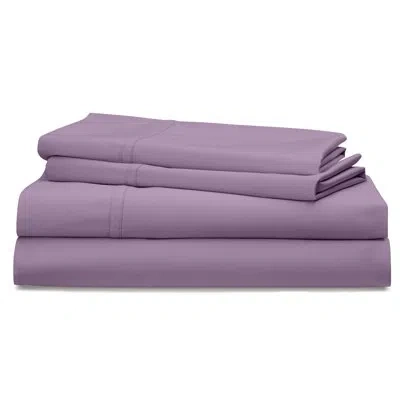 Ralph Lauren Spencer Solid 475 Thread Count 100% Cotton Sheet Set In Deep Lavender