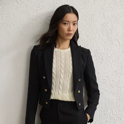 Polo Ralph Lauren Spencer Wool Crepe Jacket In Black
