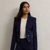 Polo Ralph Lauren Spencer Wool Crepe Jacket In Lux Navy