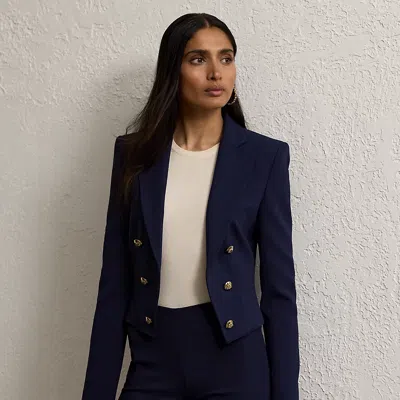 Polo Ralph Lauren Spencer Wool Crepe Jacket In Lux Navy