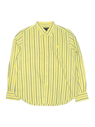 Pre-owned Ralph Lauren Sport Kids' Long Sleeve Button Down Shirt In Yellow
