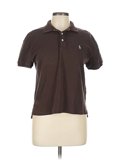 Pre-owned Ralph Lauren Sport Short Sleeve Polo Shirt In Brown