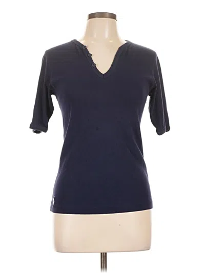 Pre-owned Ralph Lauren Sport Short Sleeve Top Blue V-neck Tops